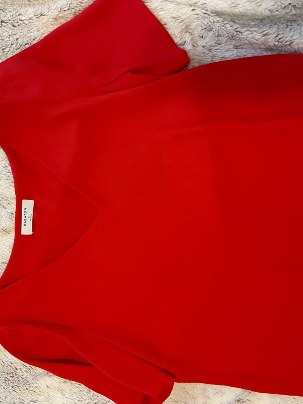 Babaton Bold Red Randy Sleeveless Blouse